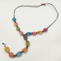 La Tagua ラタグア 象 牙椰子 ネックレス マルチカラー レディース【中古】5-1012G∞