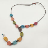 La Tagua ラタグア 象 牙椰子 ネックレス マルチカラー レディース【中古】5-1012G∞