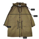 MHL. 595-3110500 WASHED COTTON NYLON 定価57200円 モッズコート 23SS カーキ レディース エムエイチエル【中古】5-1218M∞