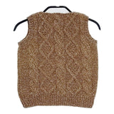 HUG O WaR ウールアルパカ キッズサイズ ノースリーブニット ベスト ベージュ レディース ハグオーワー【中古】5-1020T∞