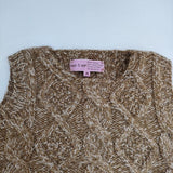 HUG O WaR ウールアルパカ キッズサイズ ノースリーブニット ベスト ベージュ レディース ハグオーワー【中古】5-1020T∞