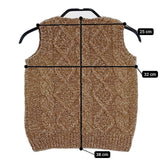 HUG O WaR ウールアルパカ キッズサイズ ノースリーブニット ベスト ベージュ レディース ハグオーワー【中古】5-1020T∞