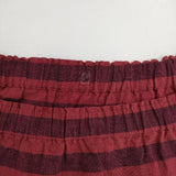 ヤンマ産業 YAMMA 会津木綿 タックスカート おさむ縞 ロングスカート レッド レディース ヤンマ産業【中古】5-1218M∞