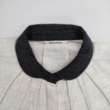 nachukara ビエラクレリックシャツ 起毛コットン 比翼ボタン ブラウス シャツ ライトグレー レディース ナチュカラ【中古】5-1020T∞