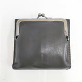 discord Yohji Yamamoto ディスコード ヨウジヤマモト クラスプ ウォレット がま口二つ折り財布 牛革 定価41800円 DA-A88-796 二つ折り財布 ブラック メンズ【中古】5-1021G◎