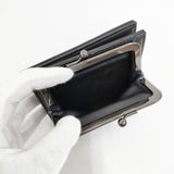discord Yohji Yamamoto ディスコード ヨウジヤマモト クラスプ ウォレット がま口二つ折り財布 牛革 定価41800円 DA-A88-796 二つ折り財布 ブラック メンズ【中古】5-1021G◎