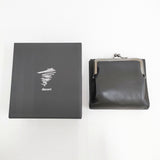 discord Yohji Yamamoto ディスコード ヨウジヤマモト クラスプ ウォレット がま口二つ折り財布 牛革 定価41800円 DA-A88-796 二つ折り財布 ブラック メンズ【中古】5-1021G◎