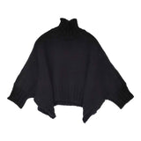 REGULATION Yohji Yamamoto ローゲージウールニット ドルマンスリーブ セーター ブラック レディース レギュレーションヨウジヤマモト【中古】5-1022T♪