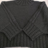 REGULATION Yohji Yamamoto ローゲージウールニット ドルマンスリーブ セーター ブラック レディース レギュレーションヨウジヤマモト【中古】5-1022T♪