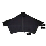 REGULATION Yohji Yamamoto ローゲージウールニット ドルマンスリーブ セーター ブラック レディース レギュレーションヨウジヤマモト【中古】5-1022T♪