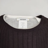 marmors マルモア layered rib knit 定価28600円 ウール レイヤード リブ セーター ニット ブラウン レディース【中古】5-1020T∞