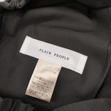 PLAIN PEOPLE 強撚ツイルタックワイドパンツ 定価33000円 A1543FP 331 コットン パンツ チャコールグレー レディース プレインピープル【中古】5-1221M∞