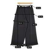 mizuiro-ind ワイドイージーパンツ ポリエステルストレッチ パンツ ブラック レディース ミズイロインド【中古】5-1221G∞