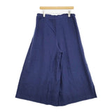 THE FACTORY ワイドパンツ コットンリネン パンツ ネイビー レディース ザファクトリー【中古】5-1221M∞