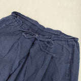 THE FACTORY ワイドパンツ コットンリネン パンツ ネイビー レディース ザファクトリー【中古】5-1221M∞