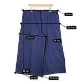 THE FACTORY ワイドパンツ コットンリネン パンツ ネイビー レディース ザファクトリー【中古】5-1221M∞