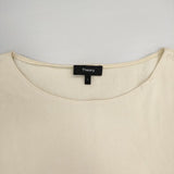 theory EASY STRAIGHT TOP ECO CRUNCH WASH ノースリーブ Ｔシャツ カットソー アイボリー レディース セオリー【中古】6-0426S∞