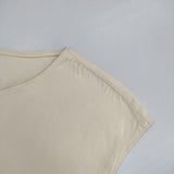 theory EASY STRAIGHT TOP ECO CRUNCH WASH ノースリーブ Ｔシャツ カットソー アイボリー レディース セオリー【中古】6-0426S∞