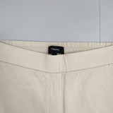 theory EASY CROP PANT ECO CRUNCH WASH イージー パンツ アイボリー レディース セオリー【中古】6-0426M∞