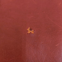 HENRY CUIR/ほぼ日 レザー 犬 花 刺繍 ブックカバー 手帳カバー レッド レディース アンリークイール/ほぼ日【中古】5-0916G♪