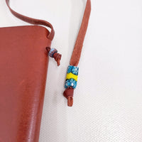 HENRY CUIR/ほぼ日 レザー 犬 花 刺繍 ブックカバー 手帳カバー レッド レディース アンリークイール/ほぼ日【中古】5-0916G♪