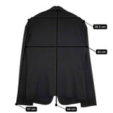 iCB ストレッチ テーラードジャケット セミフレアパンツ セットアップ スーツ ブラック レディース アイシービー【中古】5-1221M∞