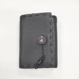 HENRY BEGUELIN オミノ OMINO NEW TANGRAM レザー 牛革 定価61600円 三つ折り財布 ブラック レディース エンリーベグリン【中古】5-1027G◎