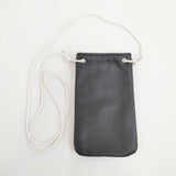 TEMBEA PHONE CASE 定価12100円 牛革 ショルダーポーチ ショルダーバッグ ブラック レディース テンベア【中古】5-1027G◎