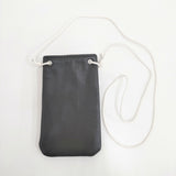 TEMBEA PHONE CASE 定価12100円 牛革 ショルダーポーチ ショルダーバッグ ブラック レディース テンベア【中古】5-1027G◎