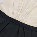 BALLSEY 未使用品 シルク ノースリーブドレス ワンピース ベージュ ブラック レディース ボールジー【中古】5-1221M∞