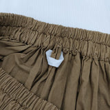 homspun 211-4488 バルキーシーチング ダブルポケットギャザースカート 定価22000円 コットン ロングスカート ブラウン レディース ホームスパン【中古】5-1221M∞