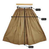 homspun 211-4488 バルキーシーチング ダブルポケットギャザースカート 定価22000円 コットン ロングスカート ブラウン レディース ホームスパン【中古】5-1221M∞