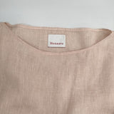 Honnete 17SS T4L-D リネン ポーランド製 半袖 ワンピース ピンク レディース オネット【中古】6-0426S∞