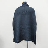 fog linen work リネン 前開き サイズM カーディガン ネイビー レディース フォグリネンワーク【中古】5-1211G◎