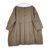 veritecoeur バック切替タックプルオーバー 定価24000円 VC-1616 ブラウス シャツ ブラウン レディース ヴェリテクール【中古】5-1020T∞