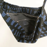 mina perhonen sora check ボディバッグ大 La9432 ショルダーバッグ ネイビー ブルー レディース ミナペルホネン【中古】5-1027T◎