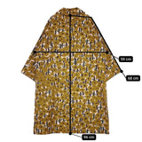 mina perhonen sonata oa6252 ポリエステルコットン 総柄 コート ベージュ ピンク グレー レディース ミナペルホネン【中古】5-1218M∞