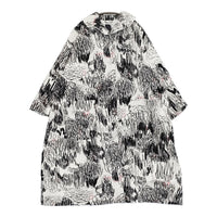 mina perhonen cache-cache 定価132000円 aca6775 サイズ38 コート 24AW ホワイト ブラック レディース ミナペルホネン【中古】5-0916M♪