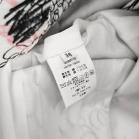 mina perhonen cache-cache 定価132000円 aca6775 サイズ38 コート 24AW ホワイト ブラック レディース ミナペルホネン【中古】5-0916M♪