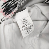 mina perhonen cache-cache 定価132000円 aca6775 サイズ38 コート 24AW ホワイト ブラック レディース ミナペルホネン【中古】5-0916M♪