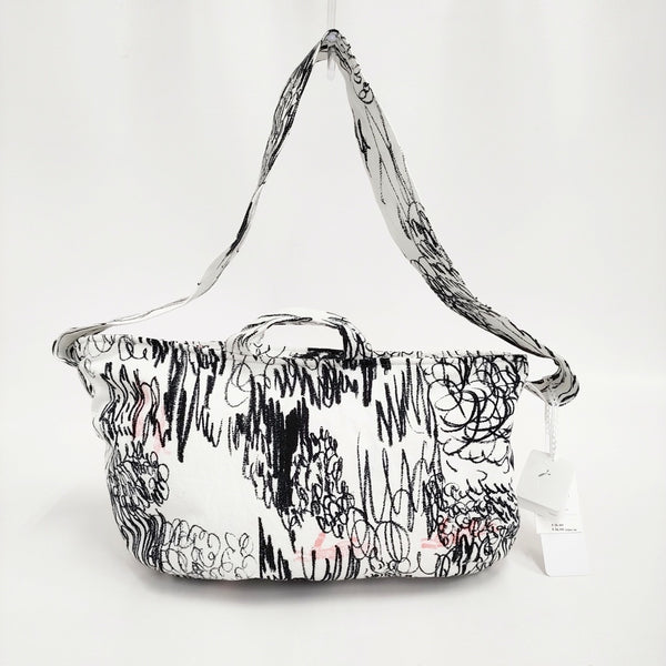 mina perhonen cache-cache 定価26400円 aca9021 ショルダーバッグ 24AW ホワイト ブラック レディース ミナペルホネン【中古】5-0920G♪