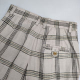 ROKU 6 BEAUTY&YOUTH NEP CHECK PANTS チェックスラックス パンツ ベージュ レディース ロクビューティアンドユース【中古】6-0323M∞