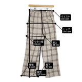 ROKU 6 BEAUTY&YOUTH NEP CHECK PANTS チェックスラックス パンツ ベージュ レディース ロクビューティアンドユース【中古】6-0323M∞