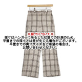 ROKU 6 BEAUTY&YOUTH NEP CHECK PANTS チェックスラックス パンツ ベージュ レディース ロクビューティアンドユース【中古】6-0323M∞