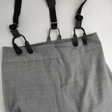 H BEAUTY&YOUTH トロピカルハイウエストサスペンダーパンツ 定価31900円 パンツ グレー レディース エイチビューティアンドユース【中古】5-1218M∞