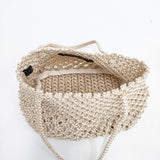 The Bagmati アローズ購入 メタルミックスコード ミニバッグ メッシュハンドバッグ 定価7920円 ハンドバッグ ゴールド ホワイト レディース ザバグマティ【中古】6-0212M◎