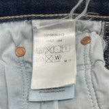 mother INDIGO INSIDER CROP ストレッチ素材 カットオフ フレア デニムパンツ ネイビー レディース マザー【中古】5-1229G∞