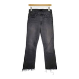 mother INSIDER CROP STEP FRAY ストレッチ素材 サイズ28 カットオフ デニムパンツ チャコールグレー レディース マザー【中古】5-1229G∞