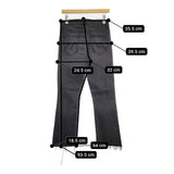 mother INSIDER CROP STEP FRAY ストレッチ素材 サイズ28 カットオフ デニムパンツ チャコールグレー レディース マザー【中古】5-1229G∞