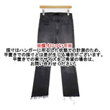 mother INSIDER CROP STEP FRAY ストレッチ素材 サイズ28 カットオフ デニムパンツ チャコールグレー レディース マザー【中古】5-1229G∞